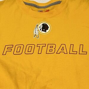 Nike Washington Redskins T-Shirt Men's Large Yellow  NFL Team Apparel Authentic